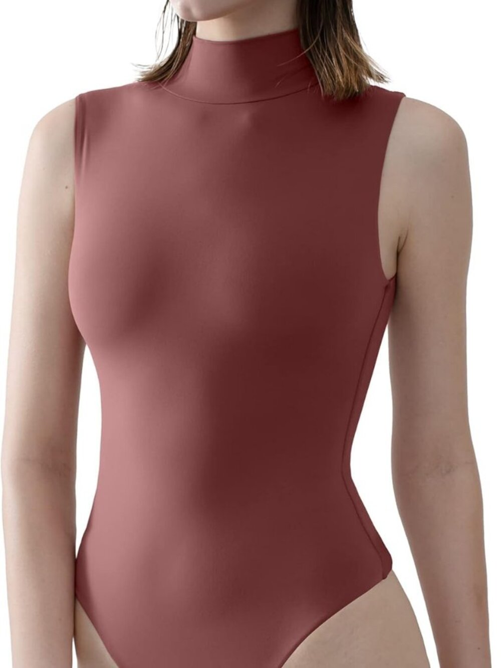 Pumiey Merlot Turtleneck Bodysuit